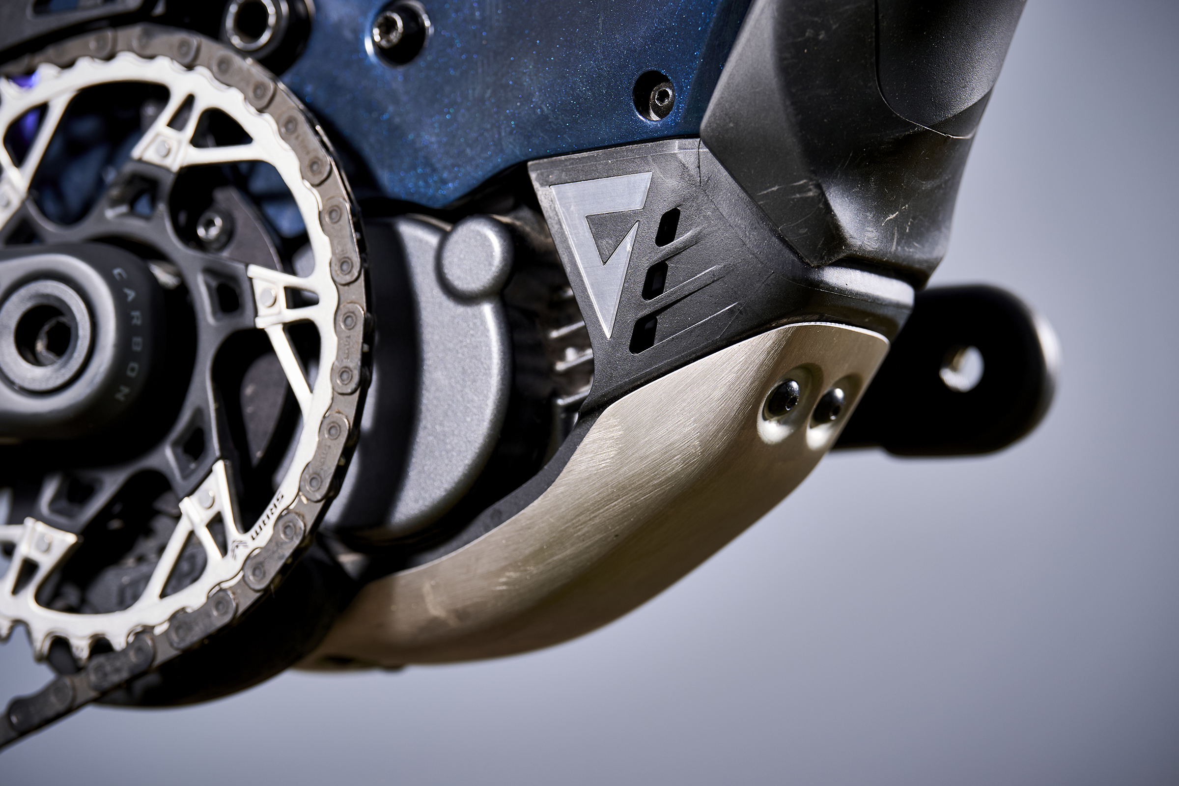 Giant Reign Advanced E electric mountain bike Titanium skidplate