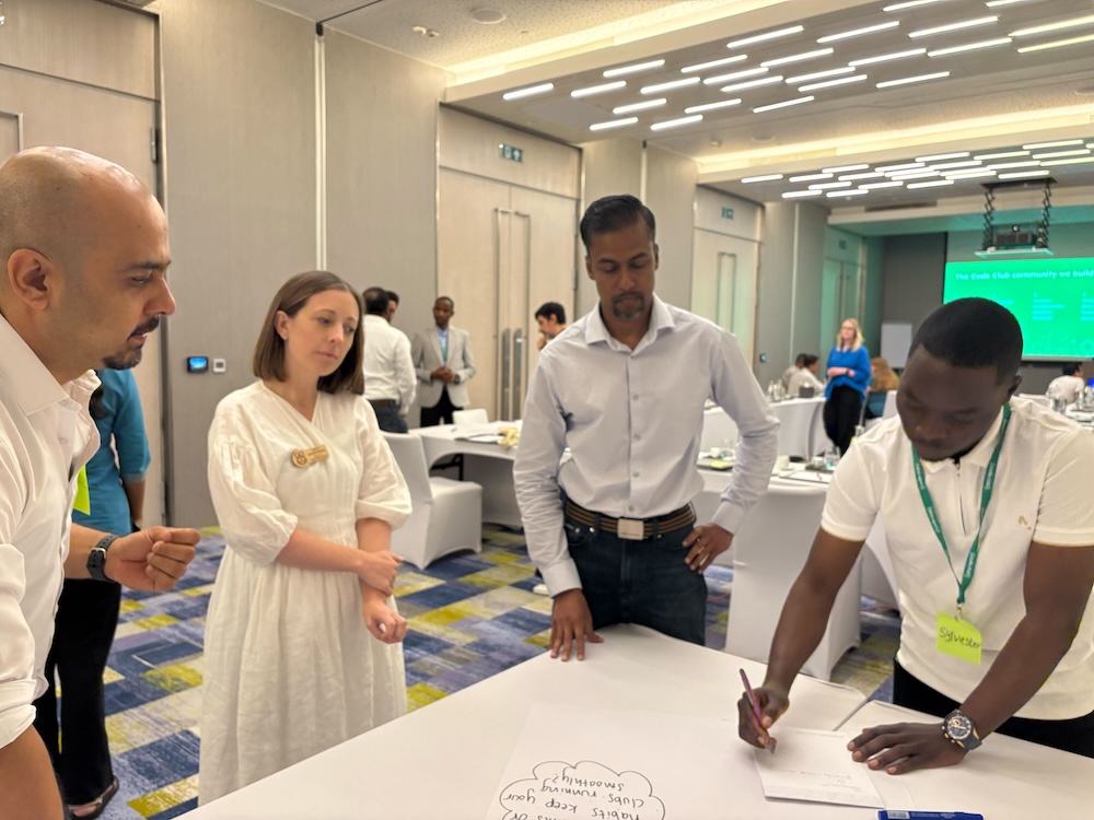 Educators collaborate together during a workshop.