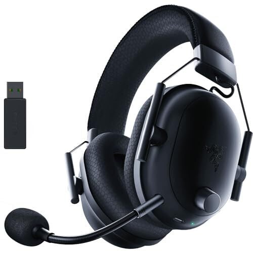 Razer BlackShark V2 Pro Wireless Gaming Headset: Wideband Mic - Pro-Tuned FPS Profiles - 50mm Drivers - Comfortable Noise Isolating Earcups - 70 Hr Battery - Bluetooth - for PC, PS5, Switch - Black