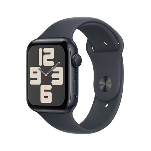Apple Watch SE 2nd Gen (GPS, 44mm, Midnight, M/L 160-210mm, Sports Band)