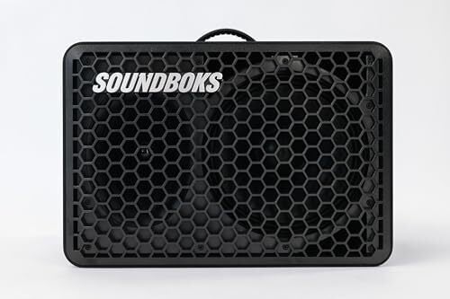 SOUNDBOKS Go - Portable Bluetooth Speaker - USB-C Charging Battery - Compact Performance Speaker for On The Go - Splash and Shockproof - 40 Hours Battery Life - 121 dB (Black)
