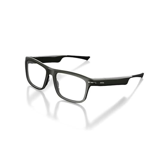SOLOS AI Powered Glasses | Argon X | Metallic Gray | Lenses Integrated ChatGPT for Travel and Real Time Translation | Stereo Speakers | Compatible with iOS and Android