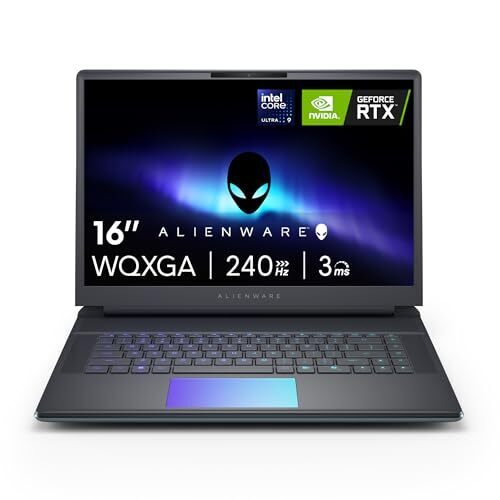 Alienware 16 Area-51 Gaming Laptop AA16250-16" WQXGA 240Hz Display, Intel Core Ultra 9-275HX, 32GB DDR5 RAM, 1TB SSD, NVIDIA GeForce RTX 5070Ti, Windows 11 Home, Onsite Service - Liquid Teal