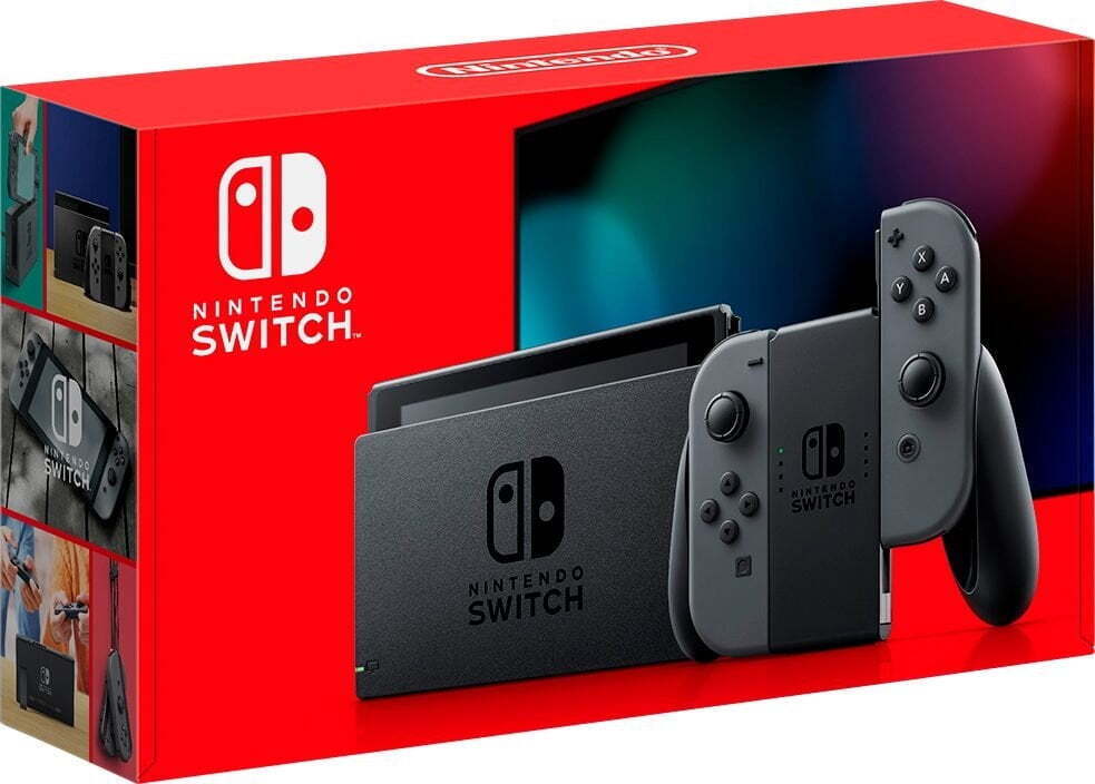 Nintendo Switch Console with Gray Joy-Con.