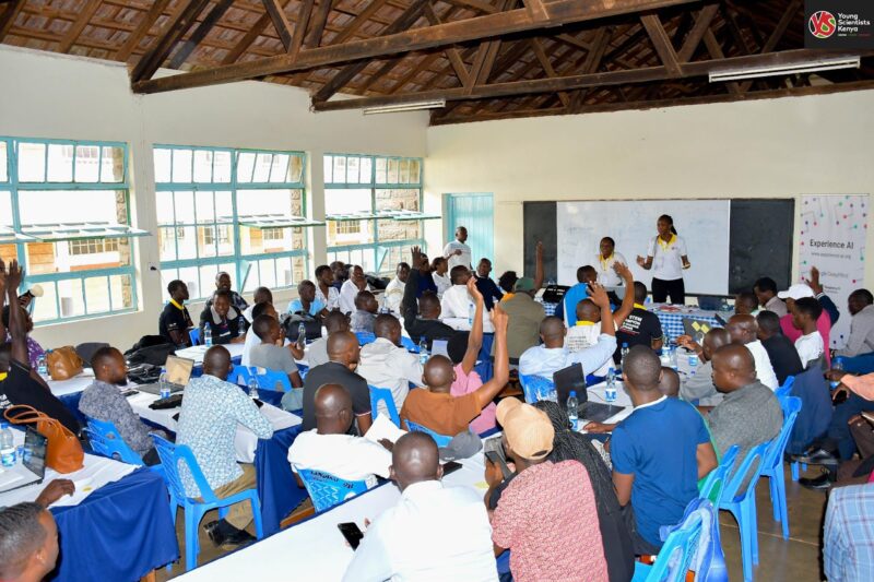 Teachers in Kenya during an Experience AI teacher training event.