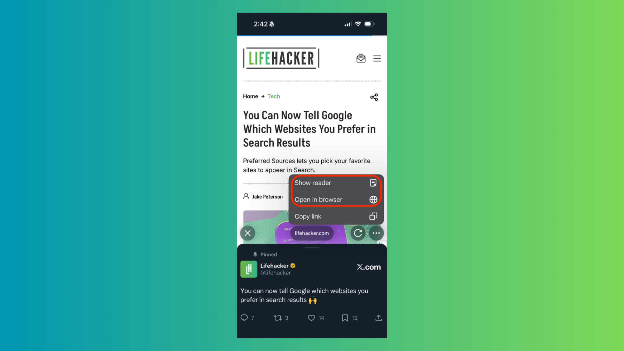 How to remove X footer from links