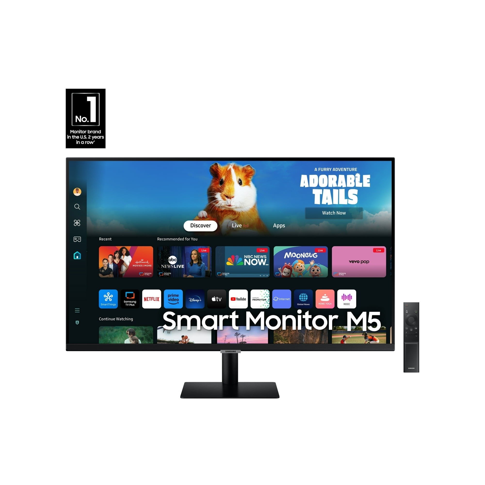 Samsung 32" Smart Monitor M5 (M50D) FHD with Streaming TV and Speakers