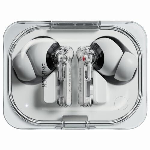 Nothing Ear (a) Wireless Earbuds with ChatGPT Integration, 45dB Hybrid Noise Cancelling Earbuds, Hi-Res Audio, Advanced Equaliser, Dual Connect, 6 Mics, 42.5H Playtime Earbuds Wireless Bluetooth White