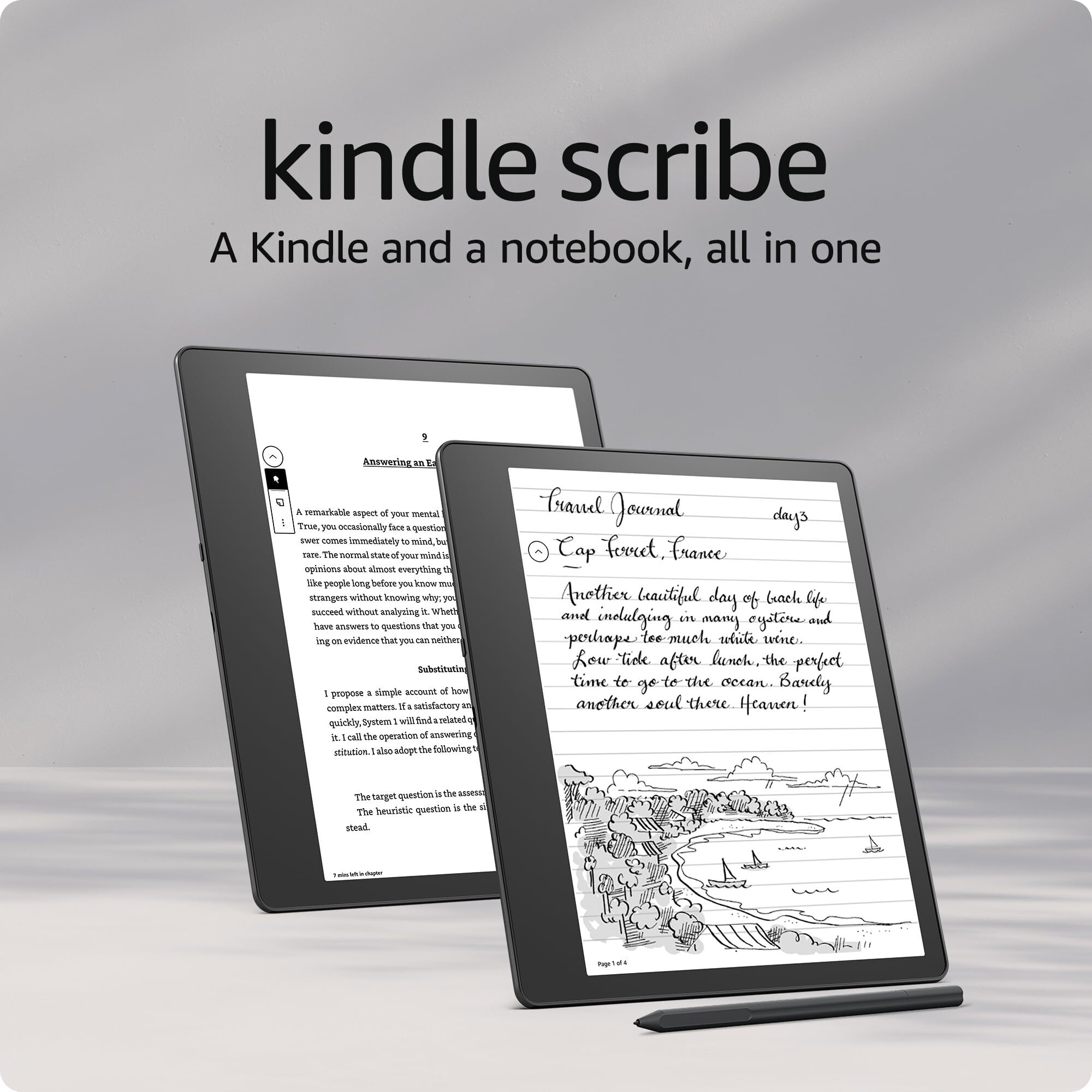 Certified Refurbished Amazon Kindle Scribe (16 GB) the first Kindle and digital notebook, all in one, with a 10.2” 300 ppi Paperwhite display, includes Premium Pen 16 GB Without Kindle Unlimited