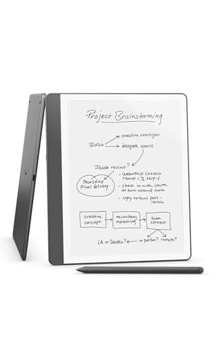 Amazon Kindle Scribe (32GB) - Your notes, documents and books, all in one place. With built-in AI notebook summarization. Includes Premium Pen - Tungsten + 3 months of Kindle Unlimited (with auto-renewal)