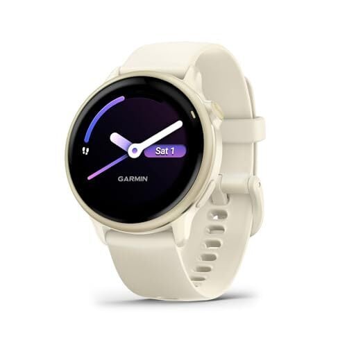 Garmin Vivoactive 6 GPS Health & Fitness Smartwatch (Lunar Gold, Bone Band)
