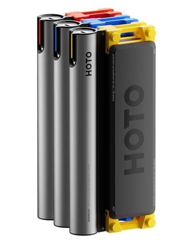 HOTO SNAPBLOQ 3-in-1 Master DIY & Repair Tool Kit, Brushless Motor, Magnetic Attachment System, 114 Extensive Accessories, Mini Tool Kit for 3D Printer Sanding, Electronics, PCB, Jewelry, DIY Crafts