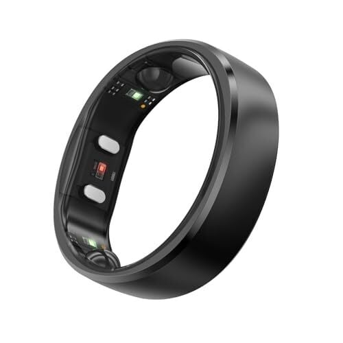 RingConn Gen 2, World’s First Smart Ring with Sleep Apnea Monitoring, No APP Subscription, 12-Day Battery Life, Stress/Heart Rate/Women's Health Tracker, Android & iOS Compatible (Black, Size 10)