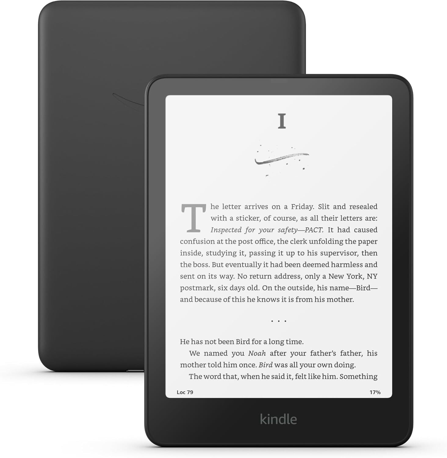 Kindle Paperwhite in black.