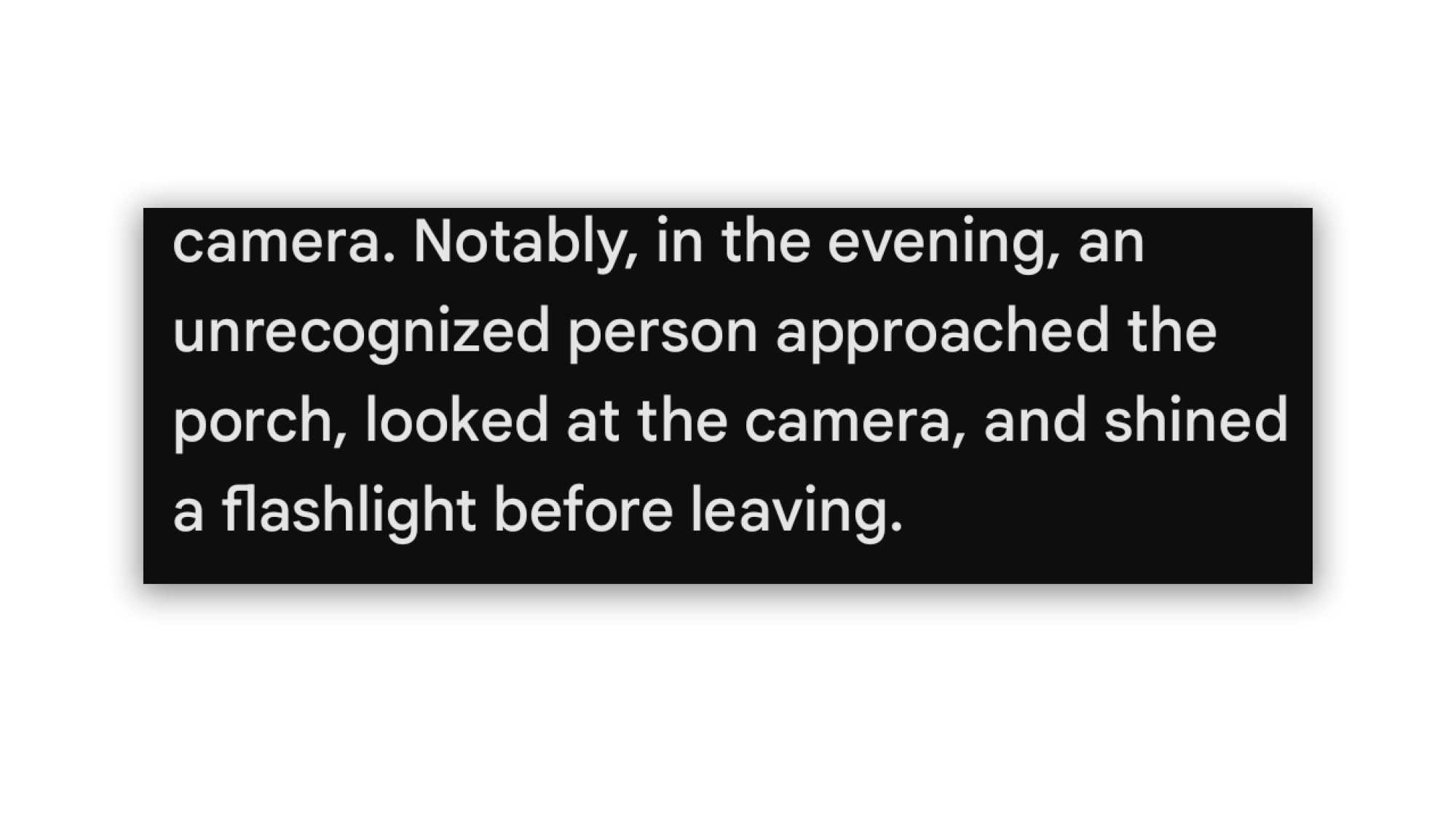 A screenshot of the not-descriptive-enough Gemini summary that sent me into a tizzy