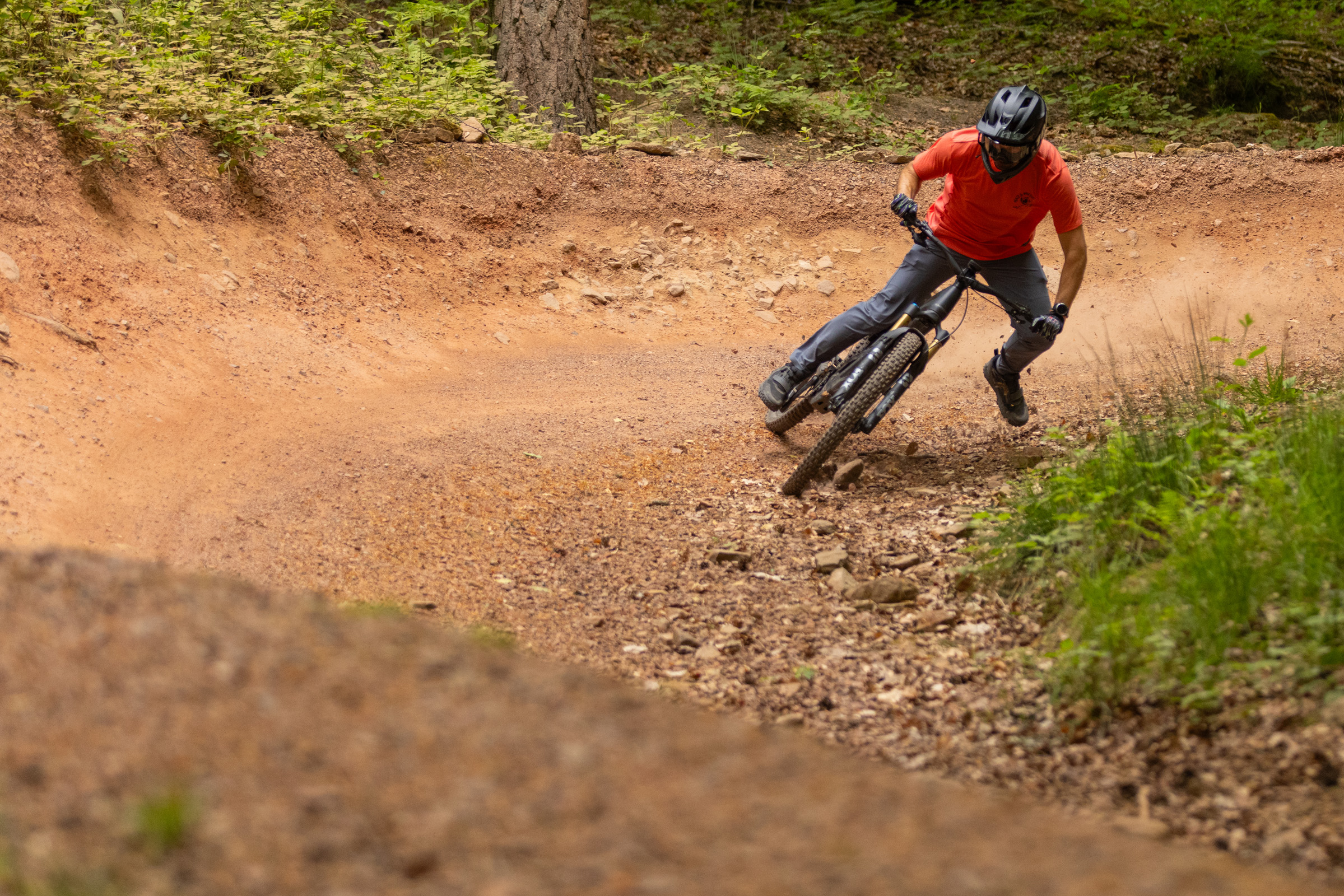 Orbea Wild M-Team eMTB ridden by Alex Evans at the Forest of Dean