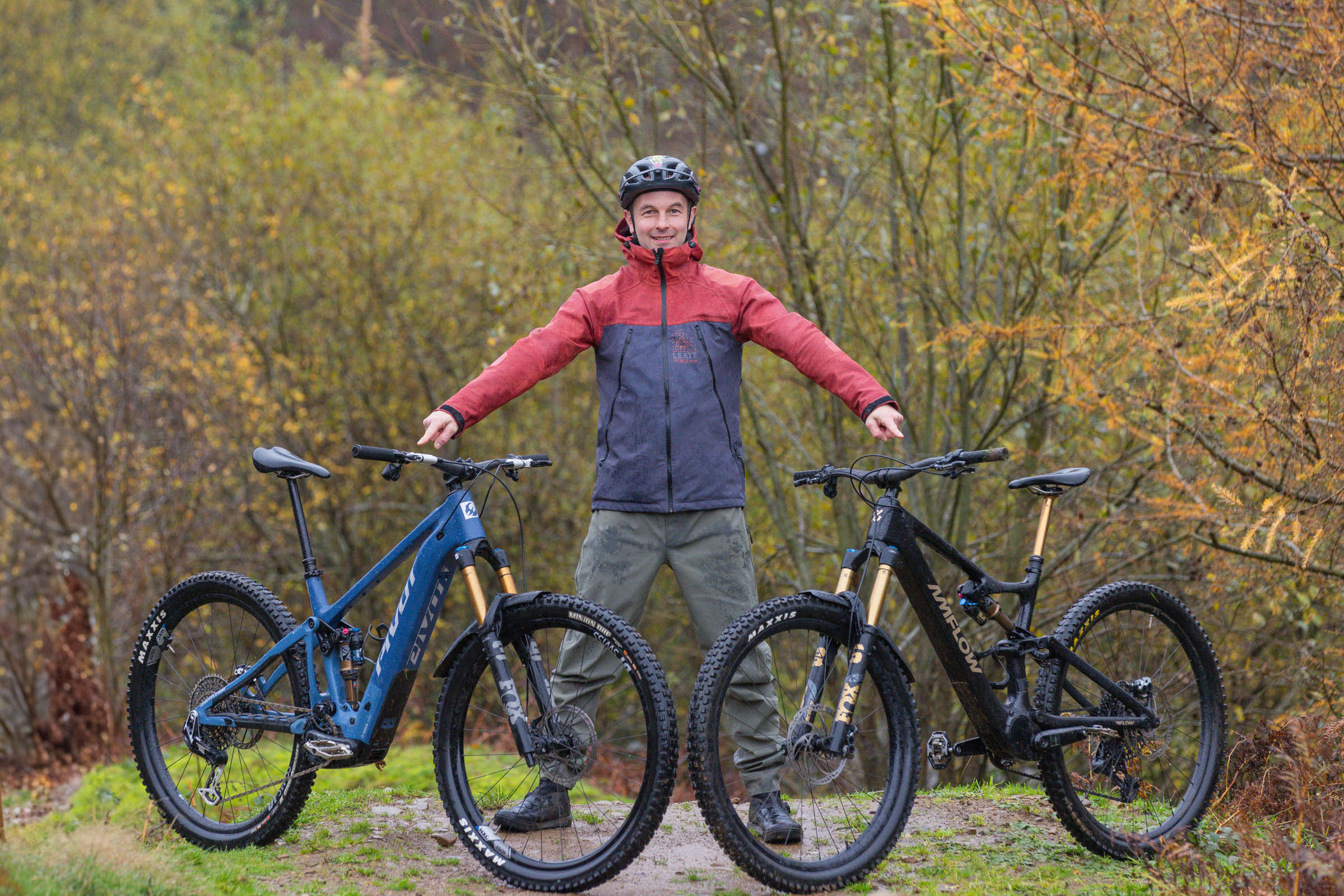 Pivot Shuttle AM and DJI Amflow electric mountain bikes