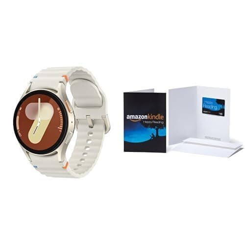 SAMSUNG Galaxy Watch 7 40mm Bluetooth AI Smartwatch + $40 Amazon Gift Card, Wellness Tips, Heart Rate Tracking, Sleep Monitor, Fitness Tracker, 2024, Cream [US Version, 1Yr Manufacturer Warranty]