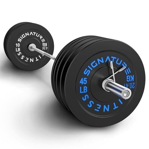 Fitvids 2-Inch Olympic Bumper Weight Plates Including 260 LB Weight Plates & 7FT Olympic Barbell Bar, Colored