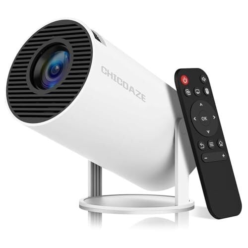 Mini Projector HY300 PRO, Portable Projector with Dual-Band WIFI6 5G Wireless 5.4 Bluetooth, Smart Projector Support 4K 1080P, Auto Keystone Correction 35"-130" Screen Video Projector