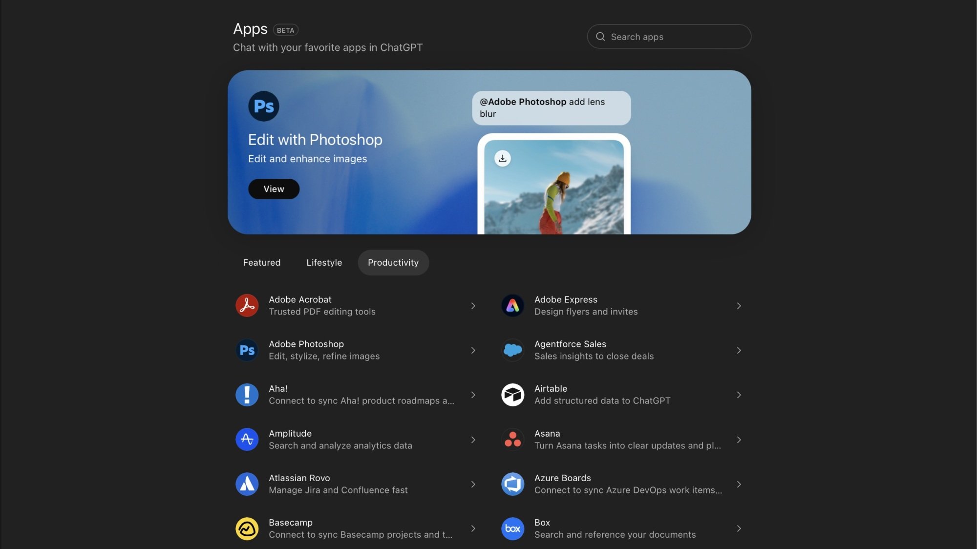 chatgpt app directory