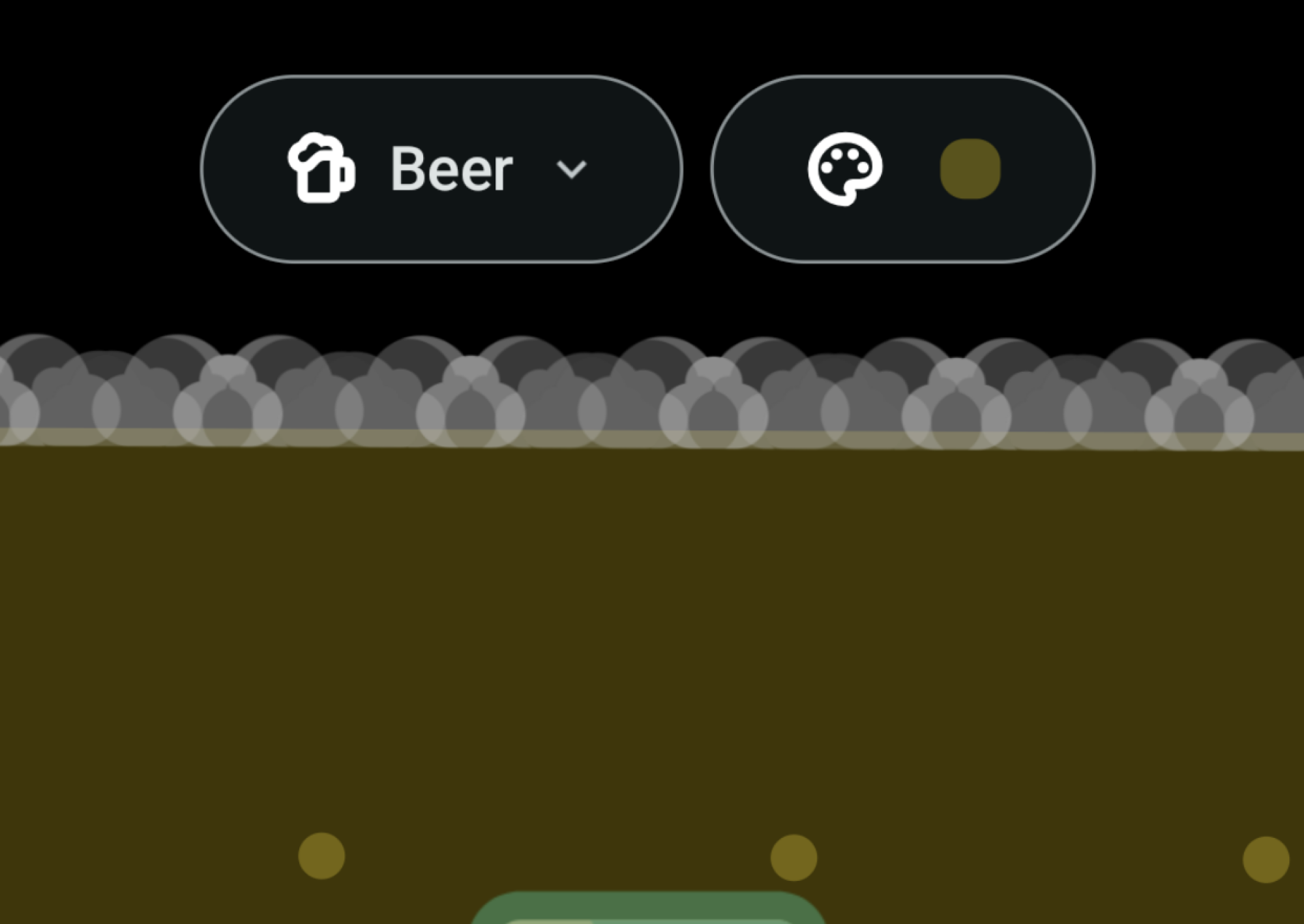 There's a beer overlaid over my screen. It's cartoonish but fun.