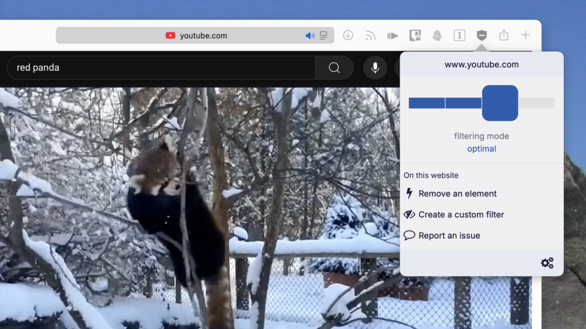 uBlock Origin in Safari on a Mac