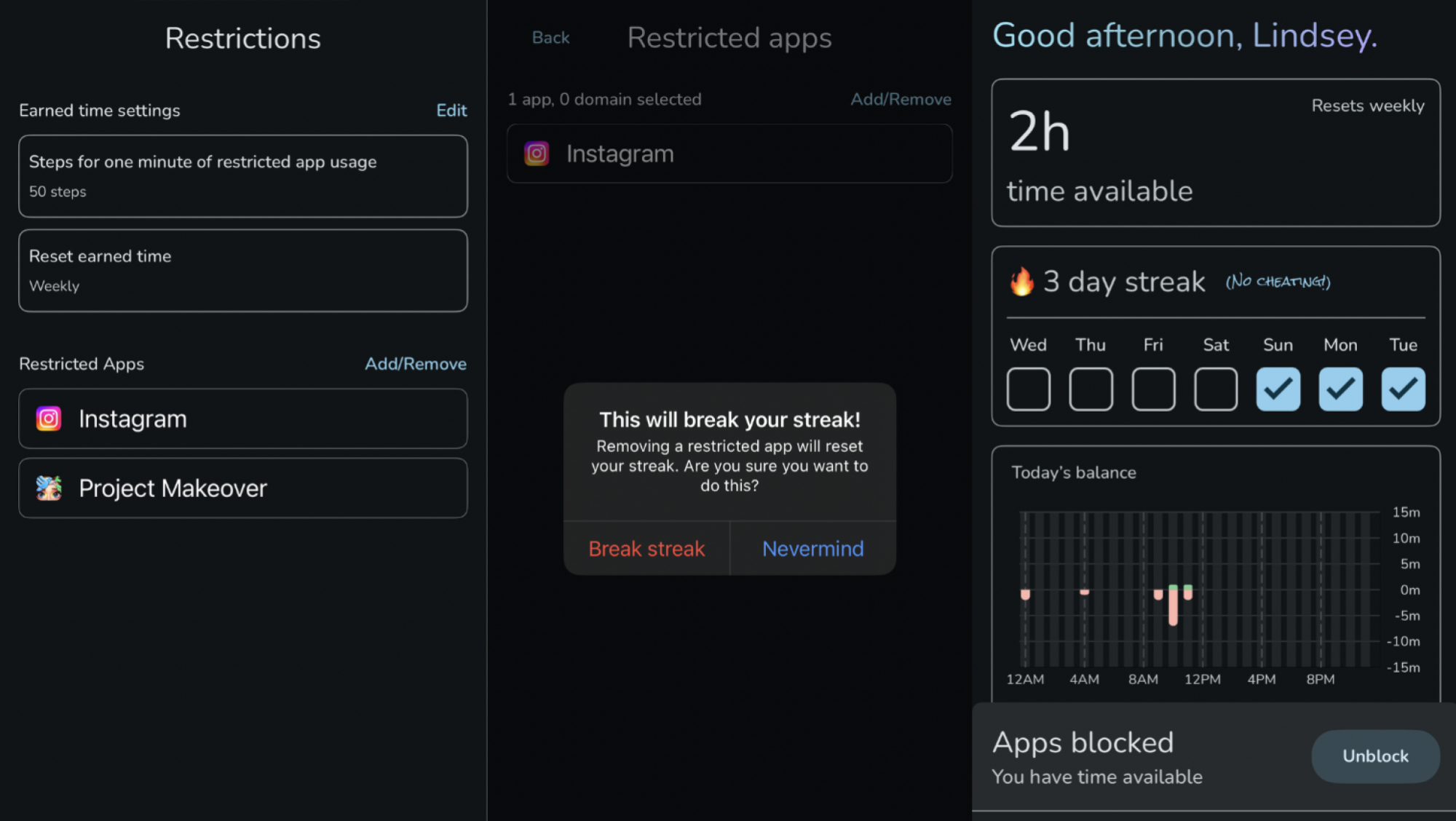 The Steppin app.