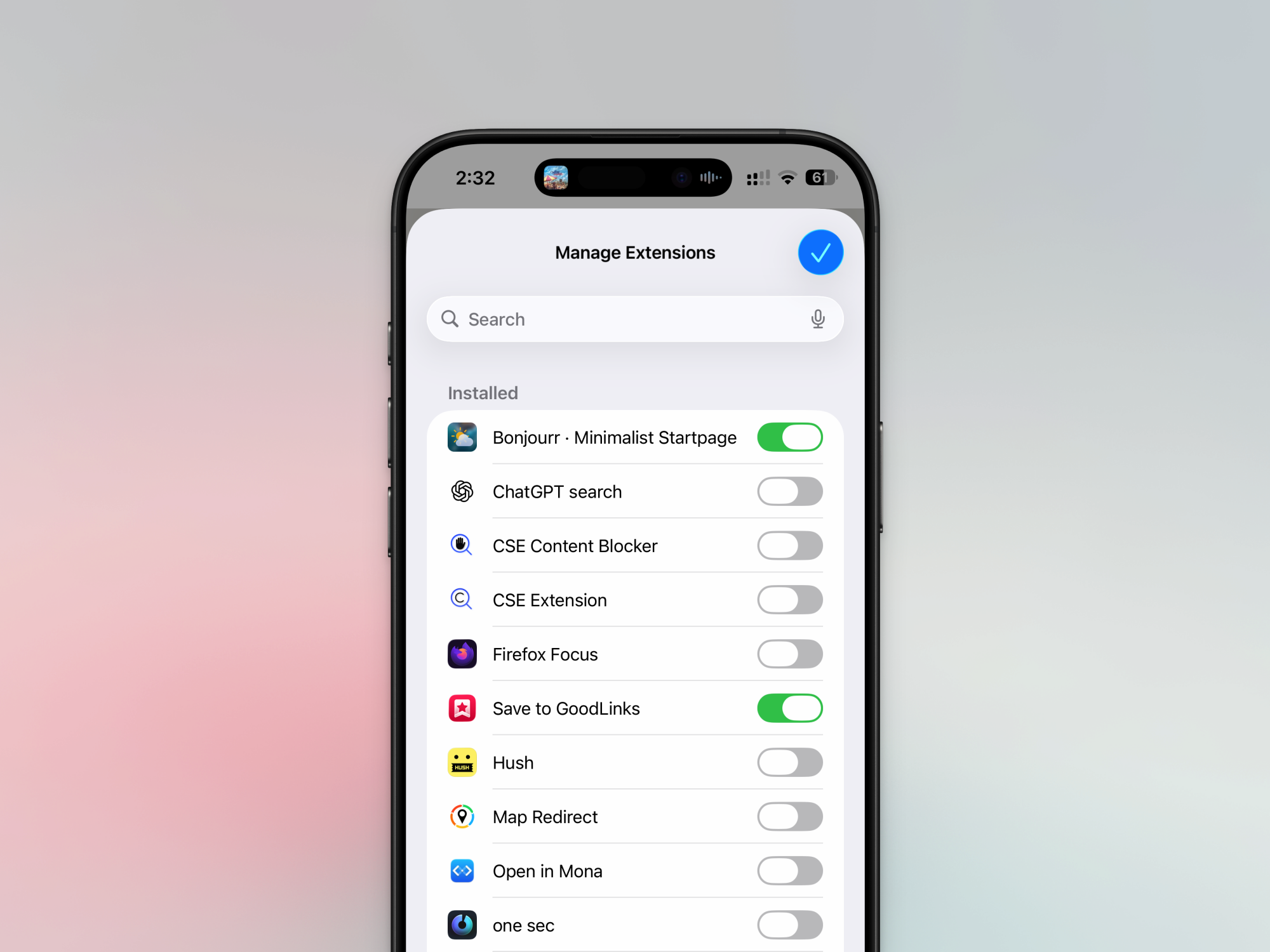 iPhone Safari Extensions