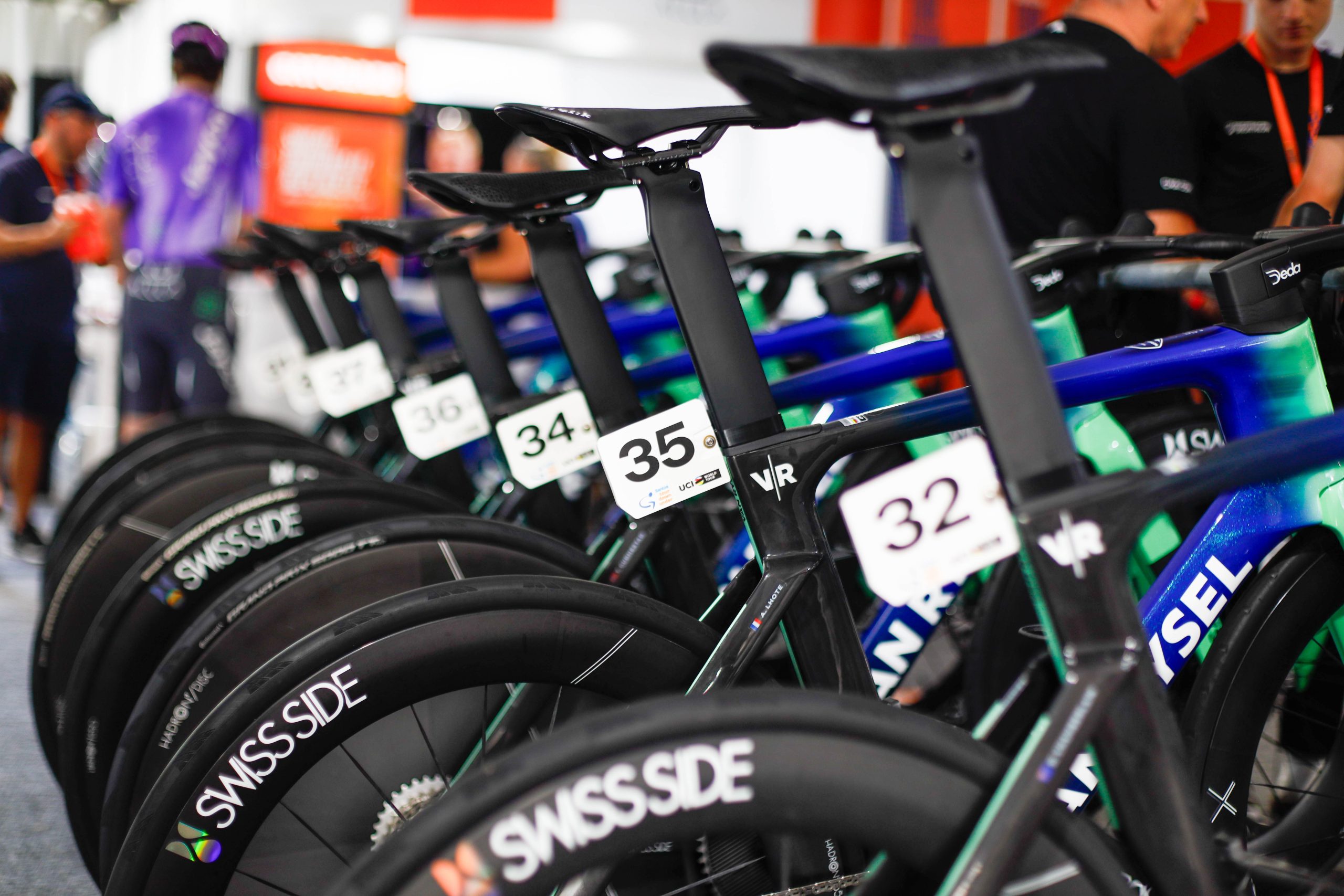 Decathlon Van Rysel bikes in a row