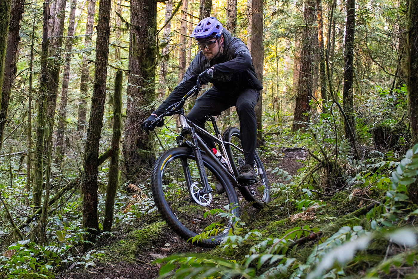 Forbidden Heathen in mossy forest being ridden