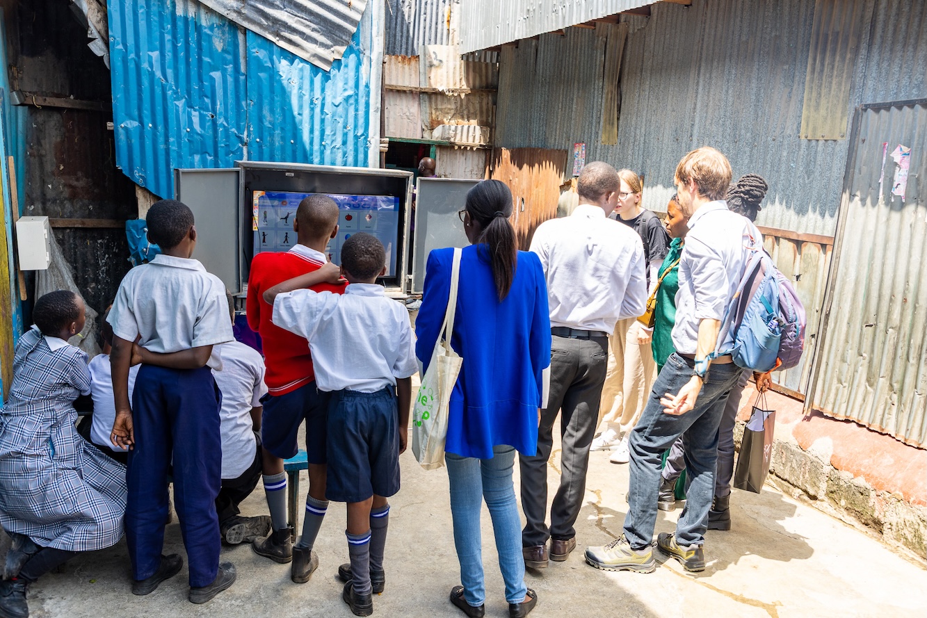 Code Club meeting at the shared hub at AEF Reuben in Kenya