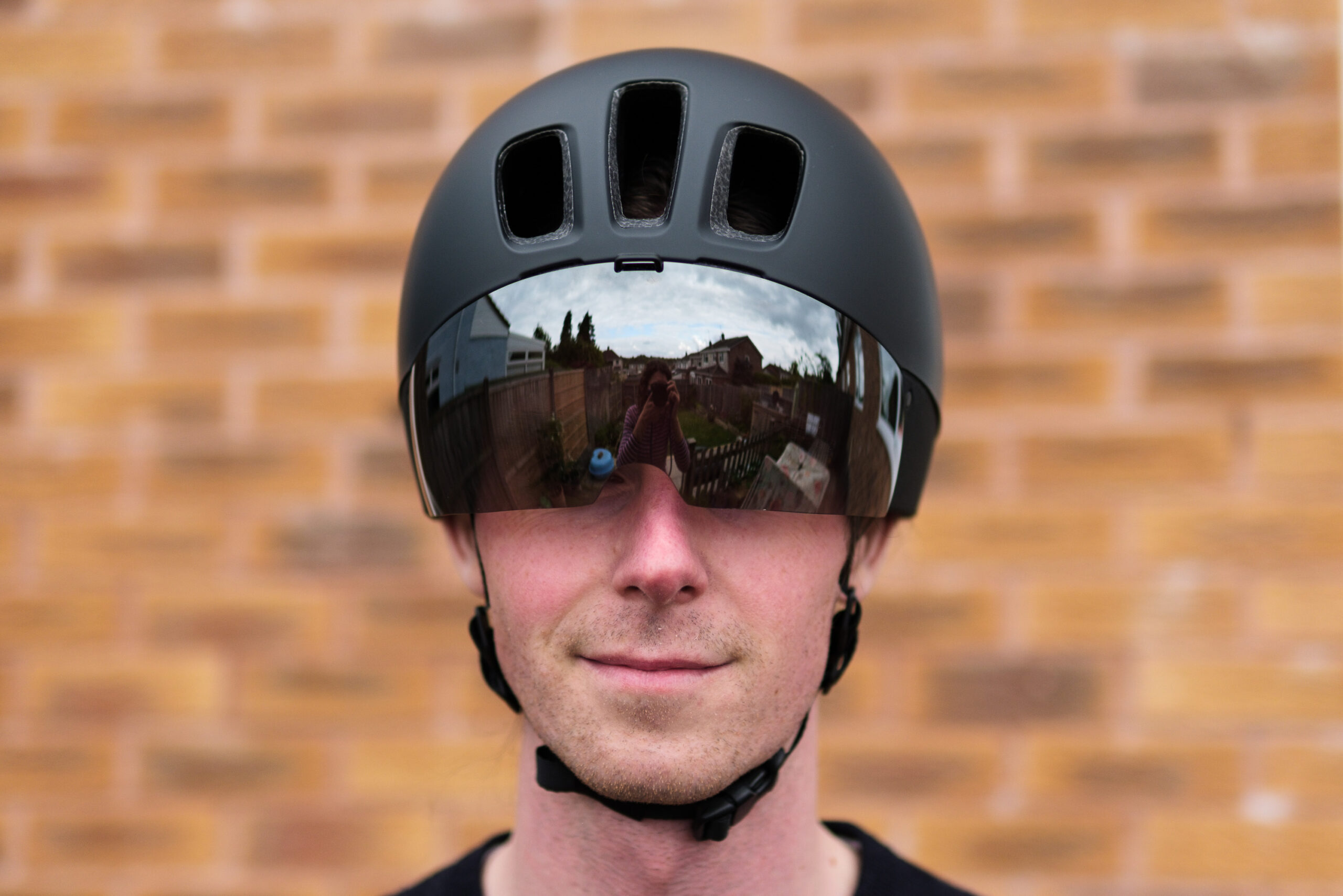 Man wearing a POC Procen Air helmet