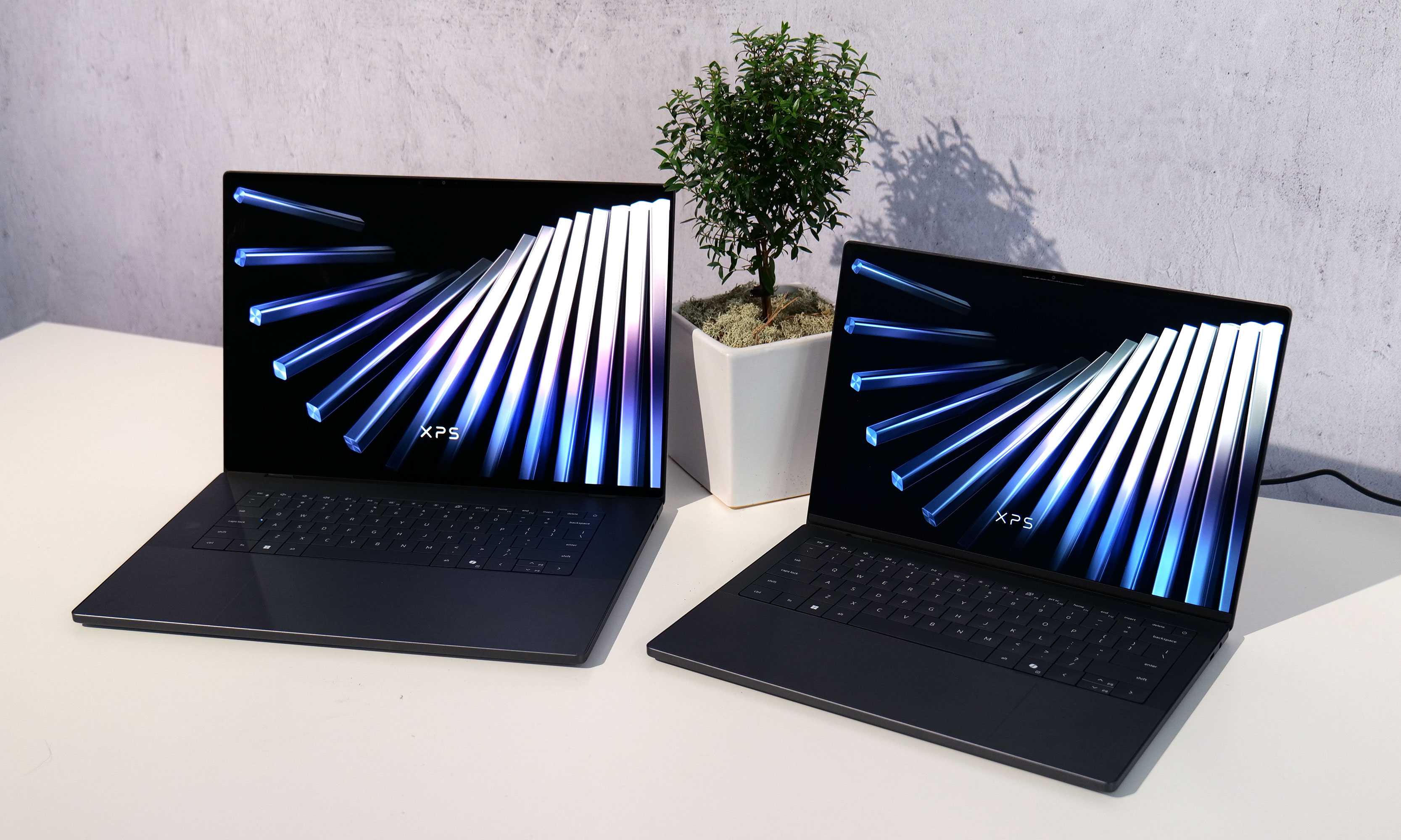 Another photo of the new XPS 14 and 16, which have a bunch of welcome changes and then some. 