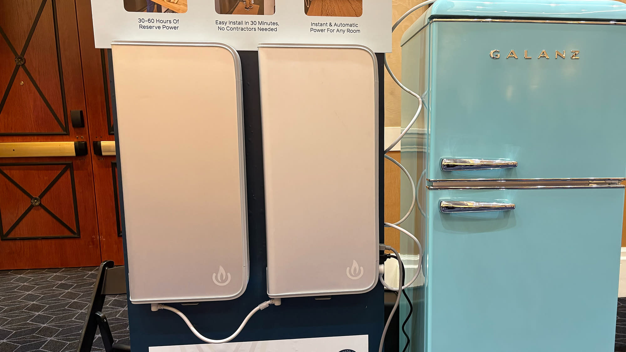 The BioLite Backup powers a Galan2 fridge. 