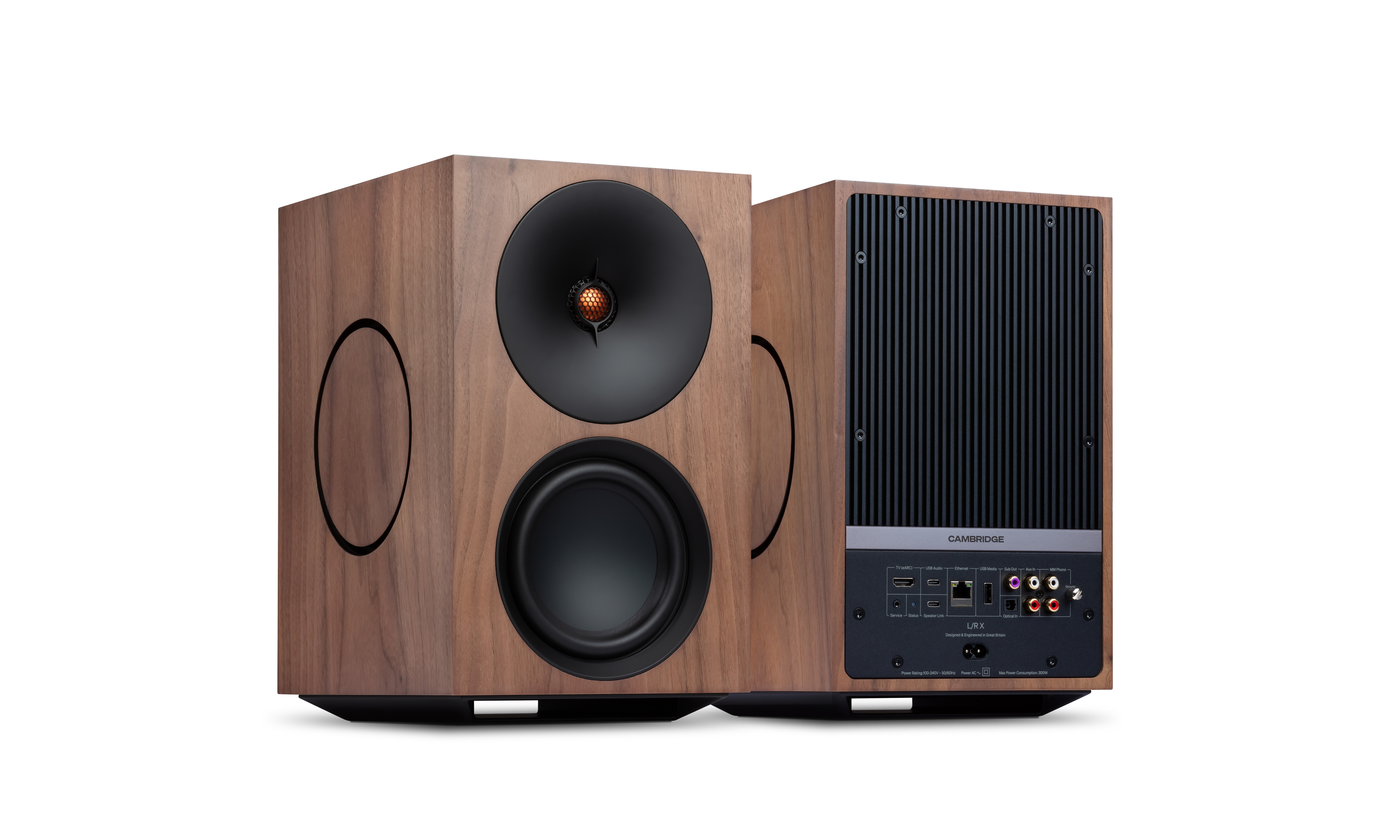 The walnut variant of Cambridge Audio's new L/R X speaker