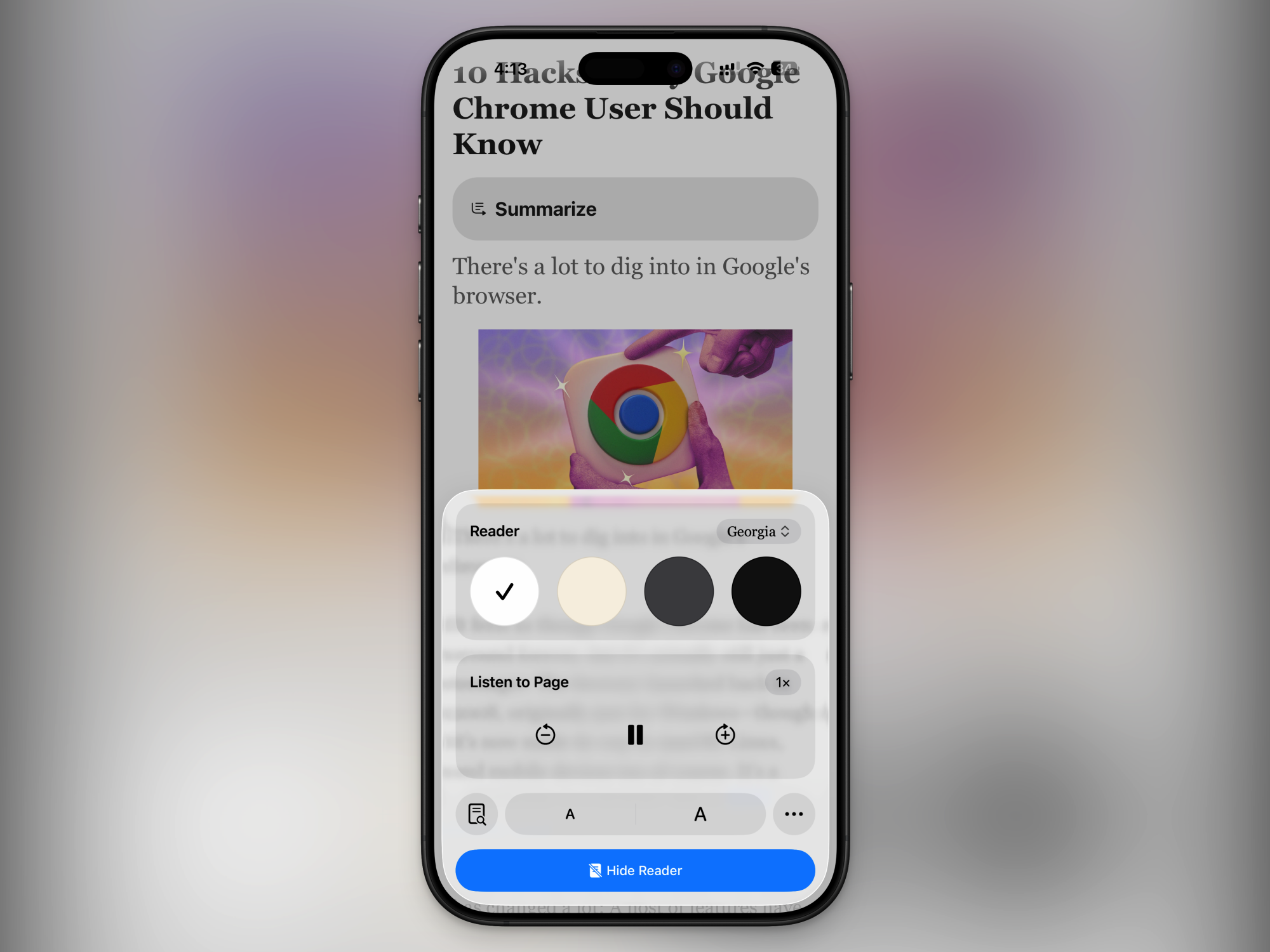 Listen to Page in Safari