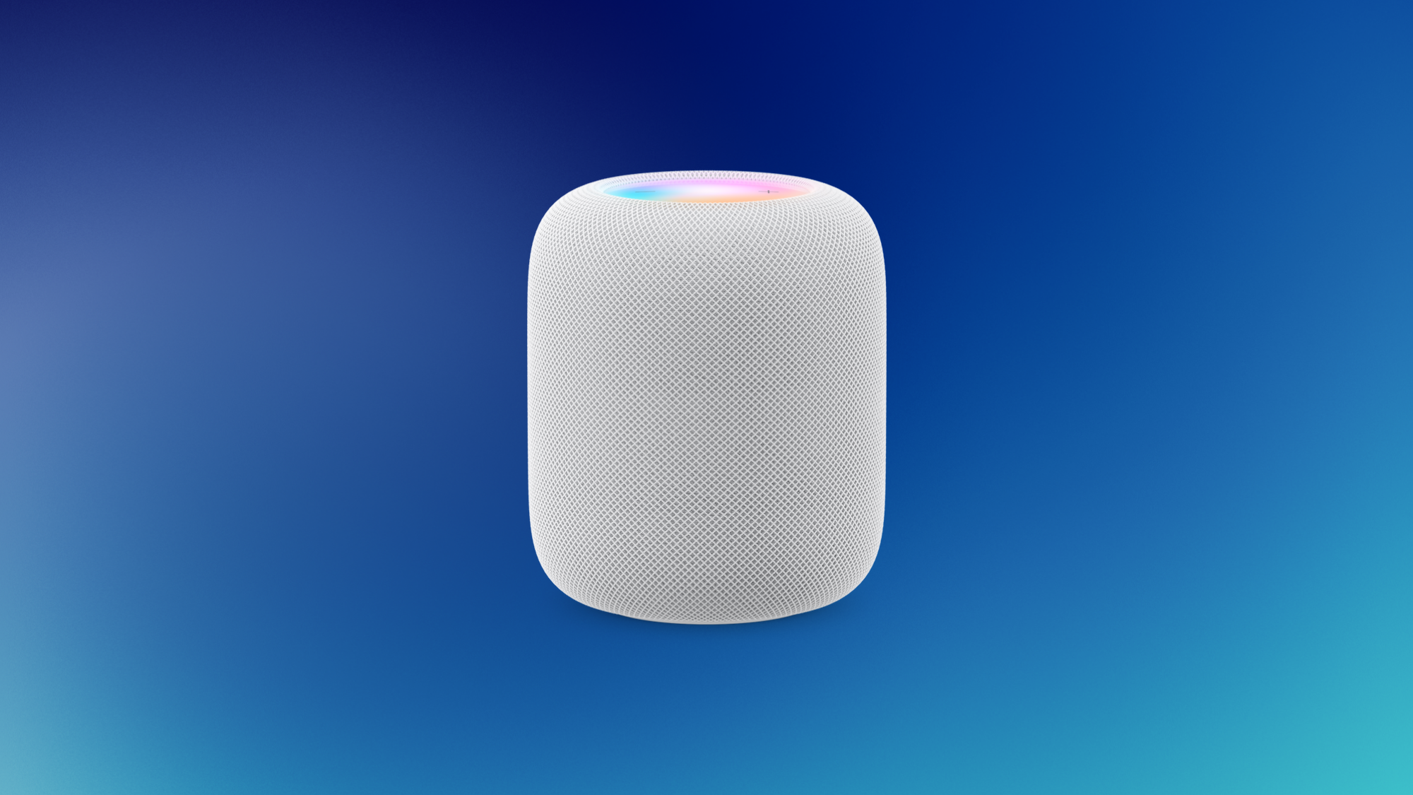A white HomePod
