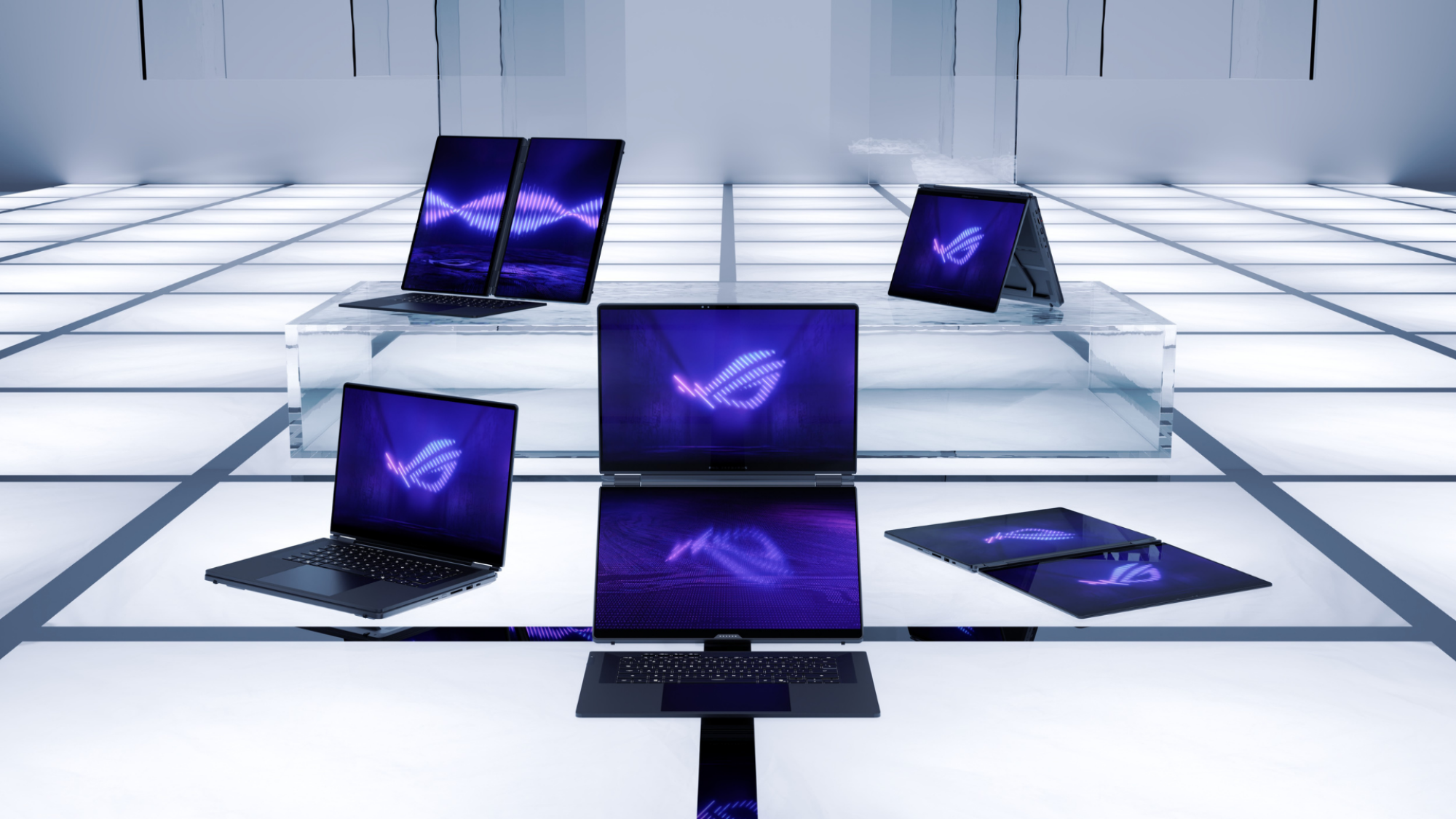 Asus ROG Zephyrus Duo in various usability modes