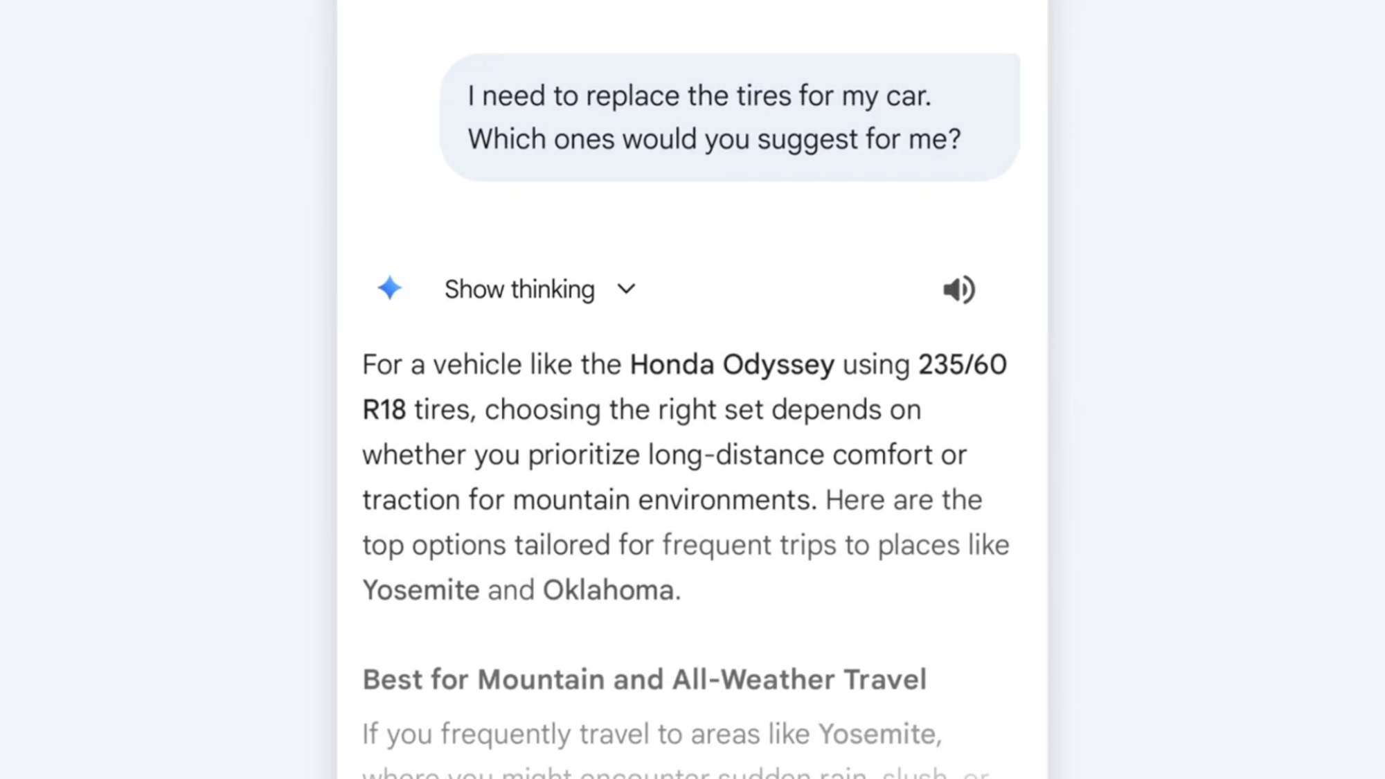 Gemini Personal Intelligence example