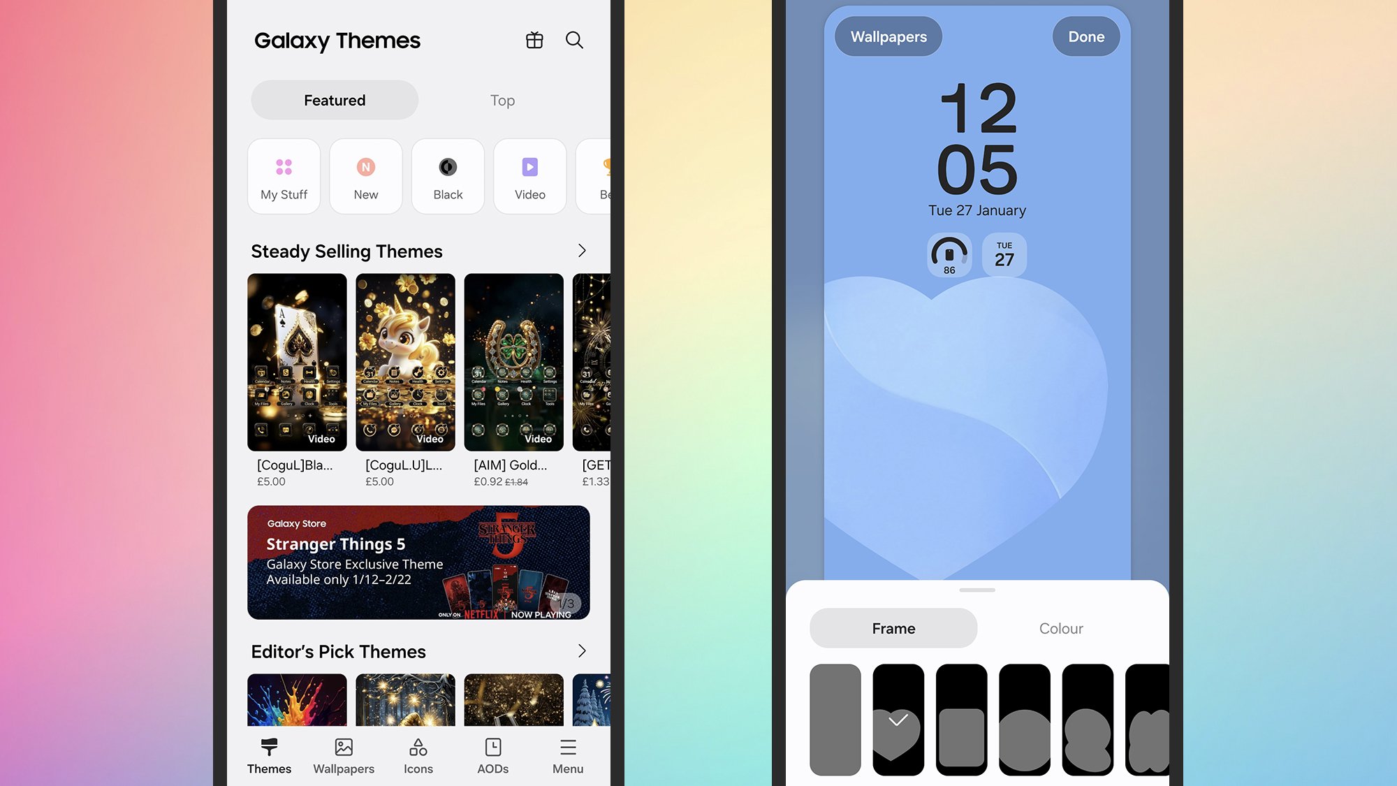 Samsung Galaxy screenshots