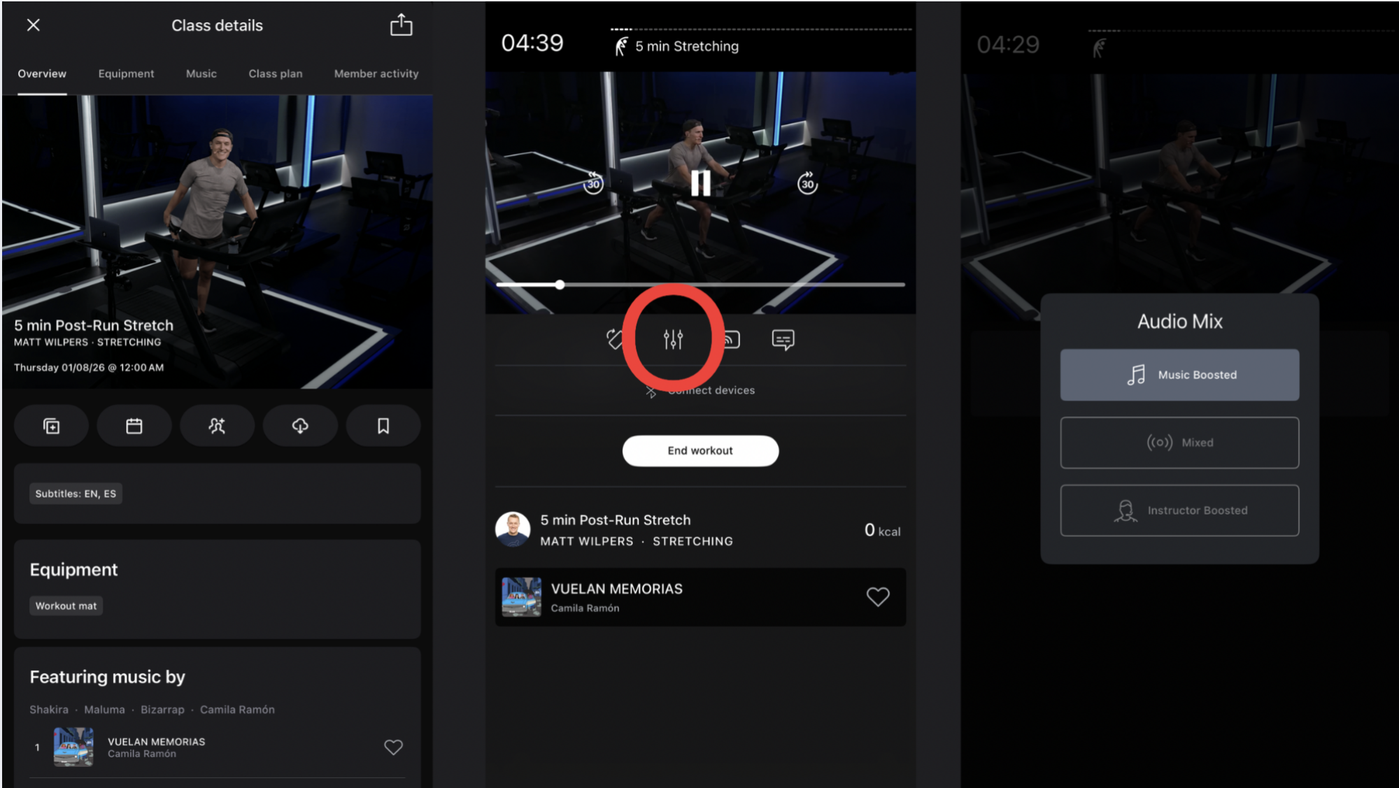 Changing volume in Peloton iOS