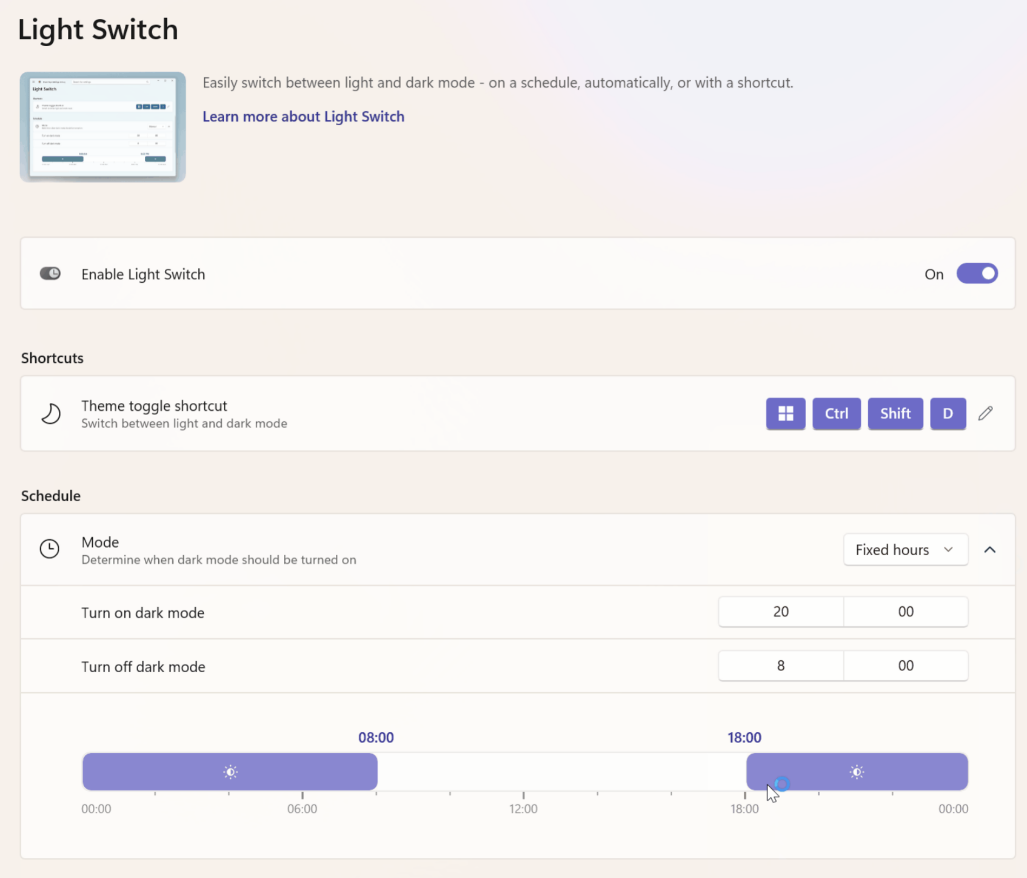 Light Switch PowerToys