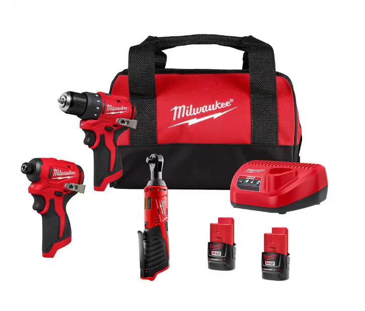 Milwaukee 12-volt sub-compact drill and driver set