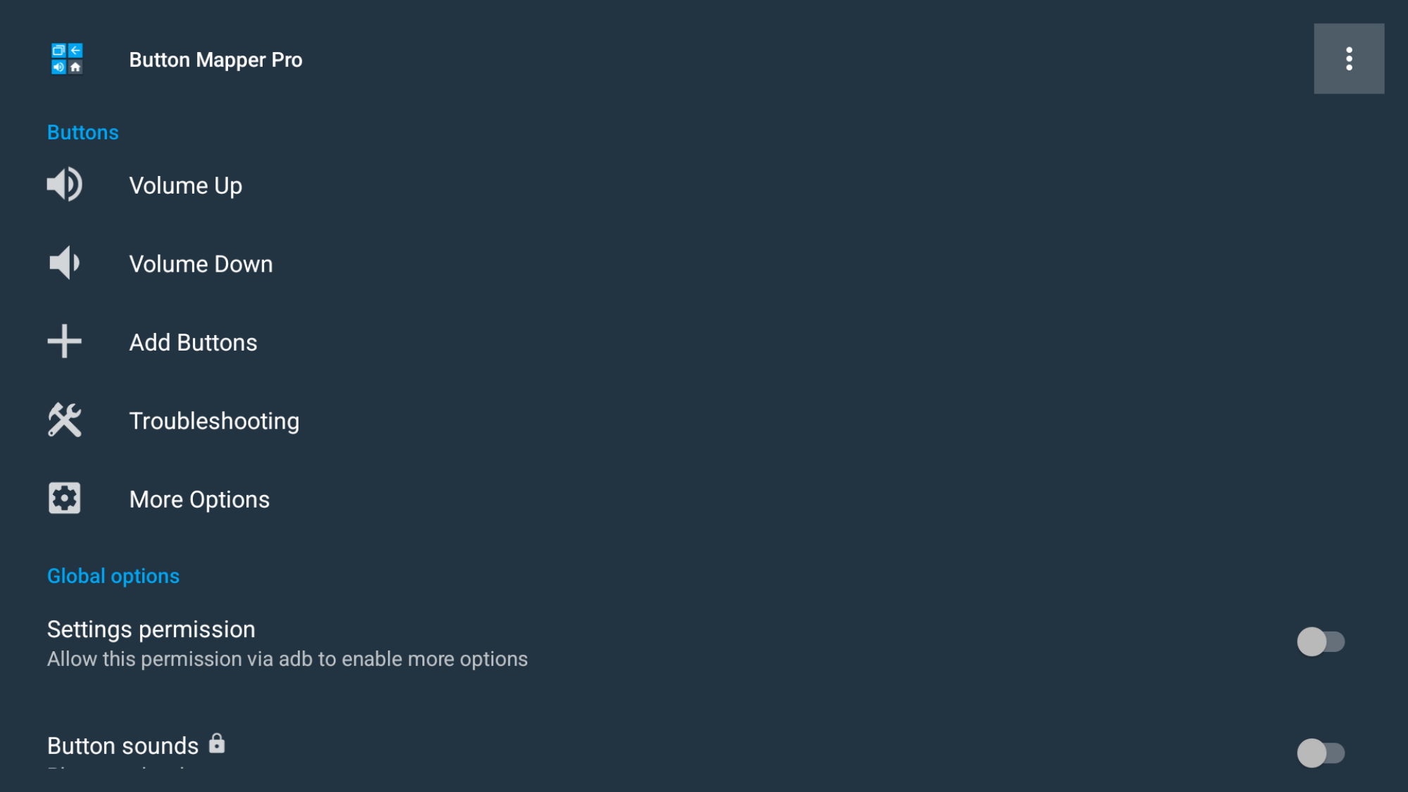 a screenshot of a button mapper app