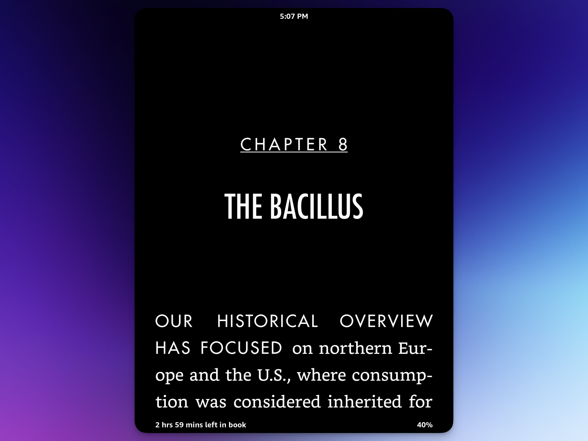 Dark mode in Kindle.