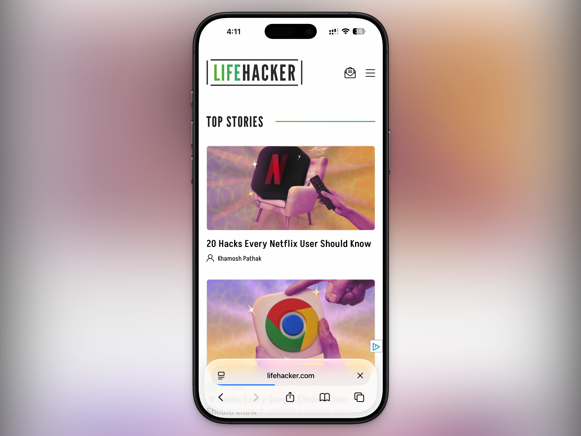 Old toolbar in Safari