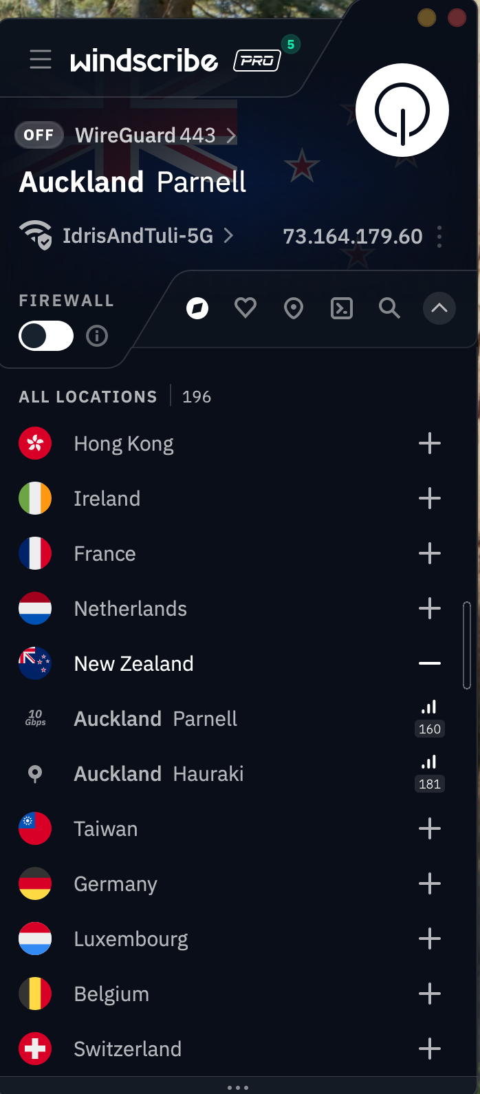 Windscribe's app for Mac desktops and laptops.