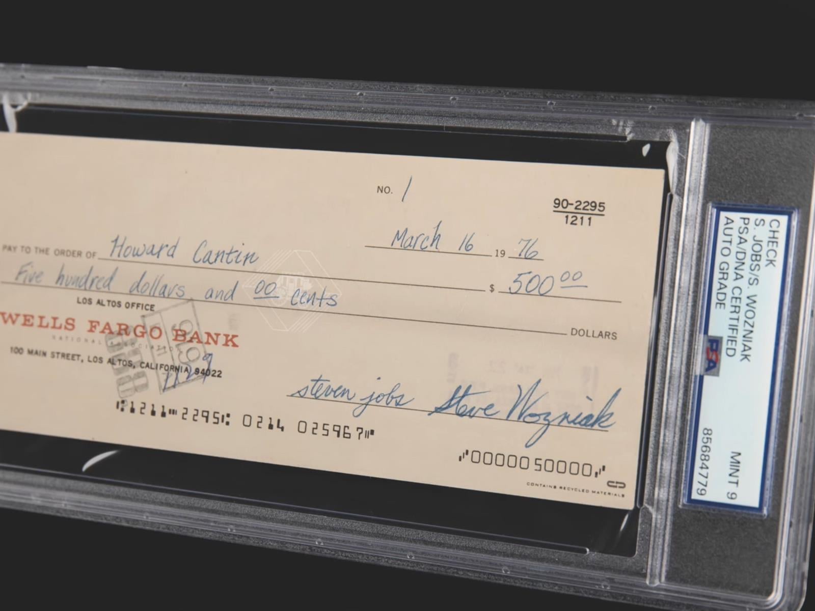 Historic 1976 Apple Check Signed By Jobs And Woz Smashes Auction Estimates At $2.4M