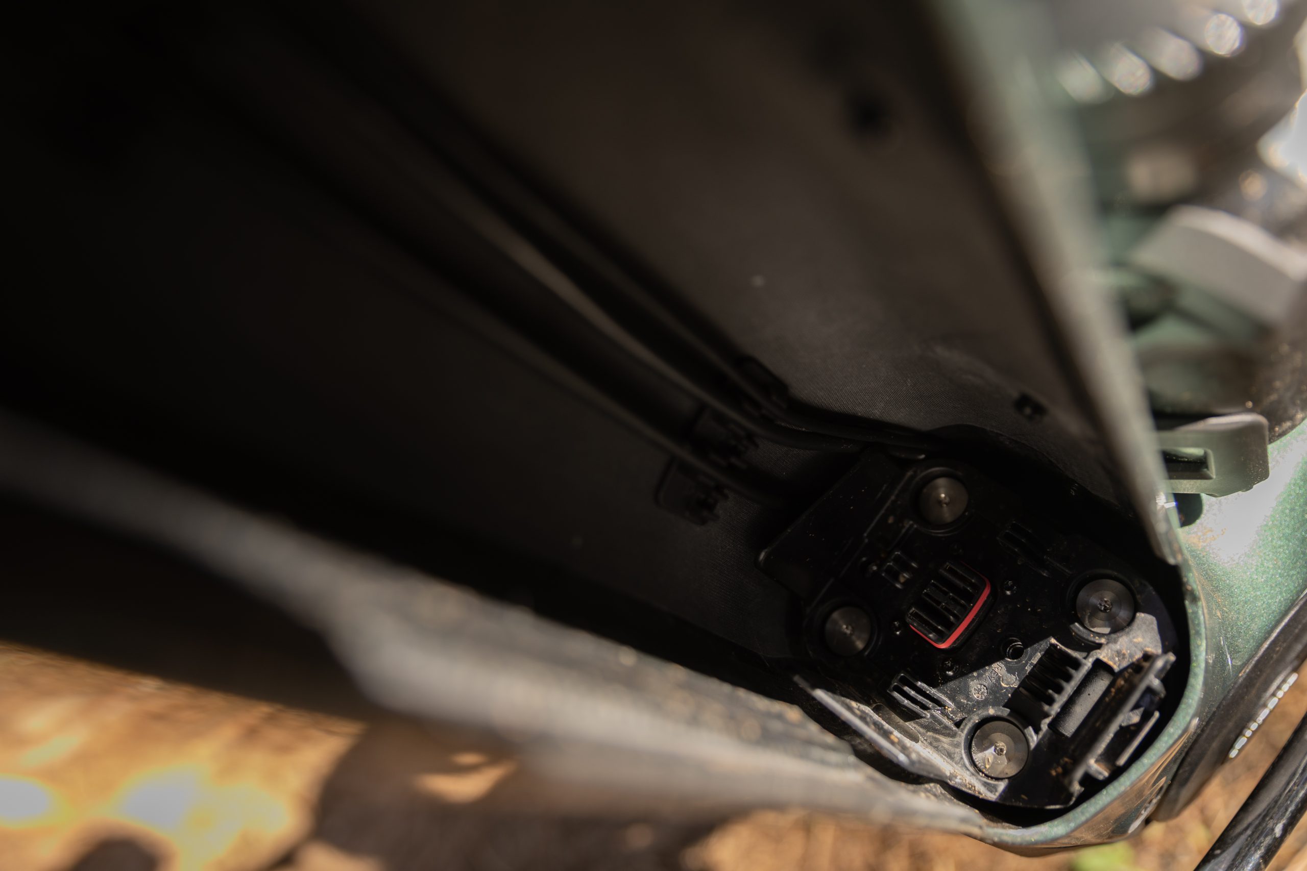 Specialized Levo R battery compartment with the battery removed.